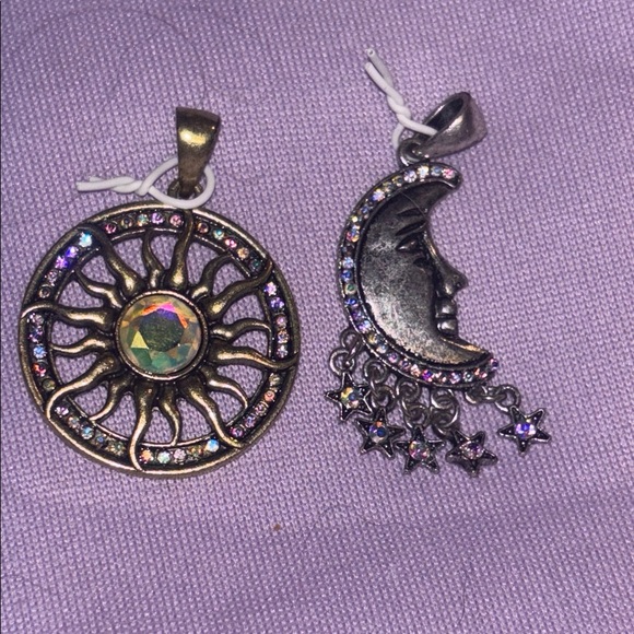 Jewelry - Gold and Silver Celestial Pendant Set